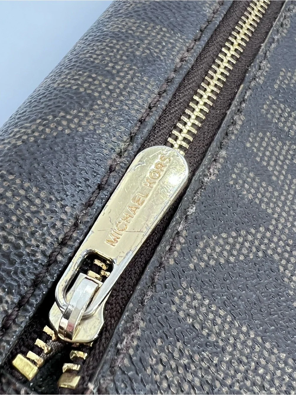 Michael Kors Jet Set Brown MK Logo Continental Wallet MSRP $128 Loved - Picture 8 of 16